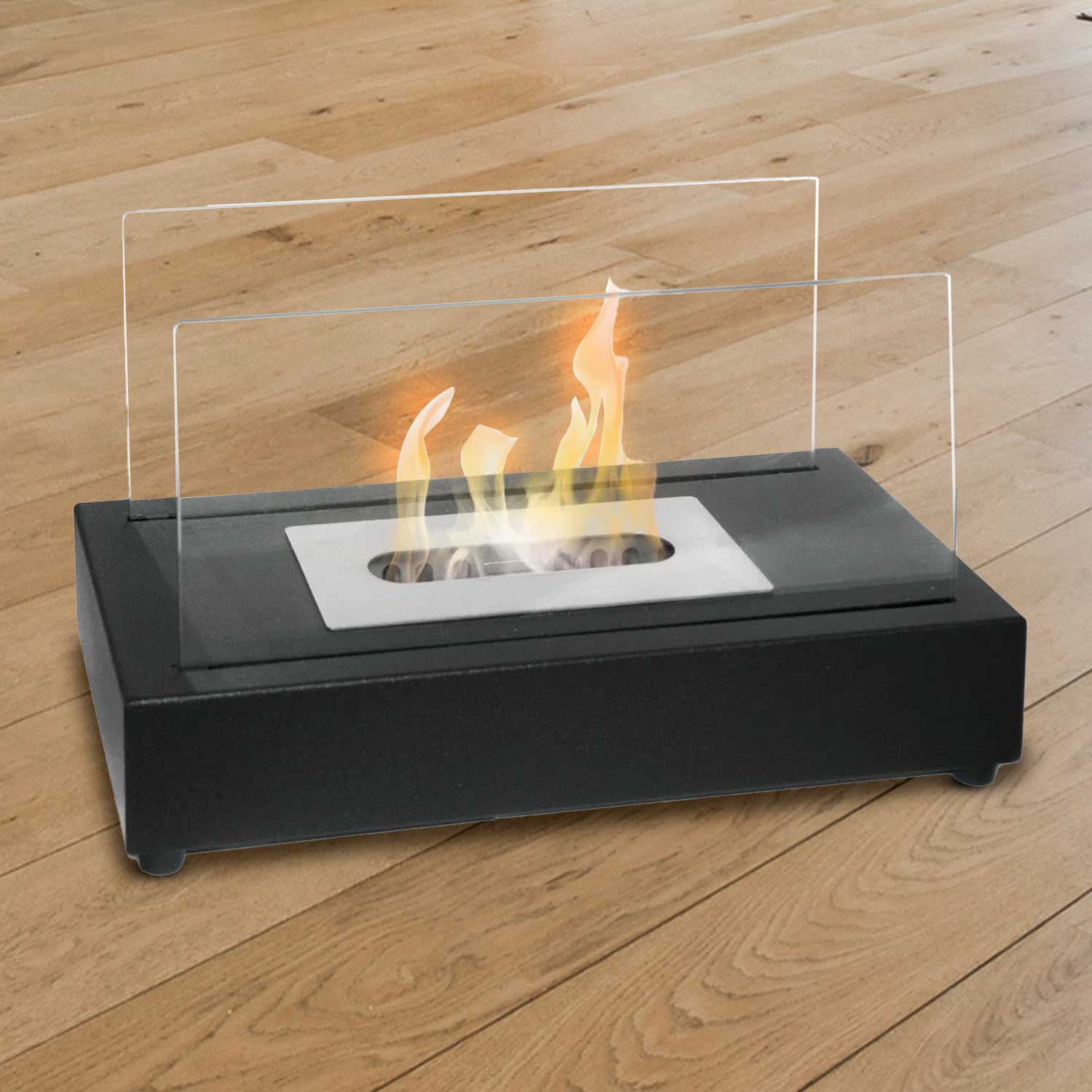 Berlino - Camino a bioetanolo da tavolo per interni ed esterni 35x18xH20,5 cm