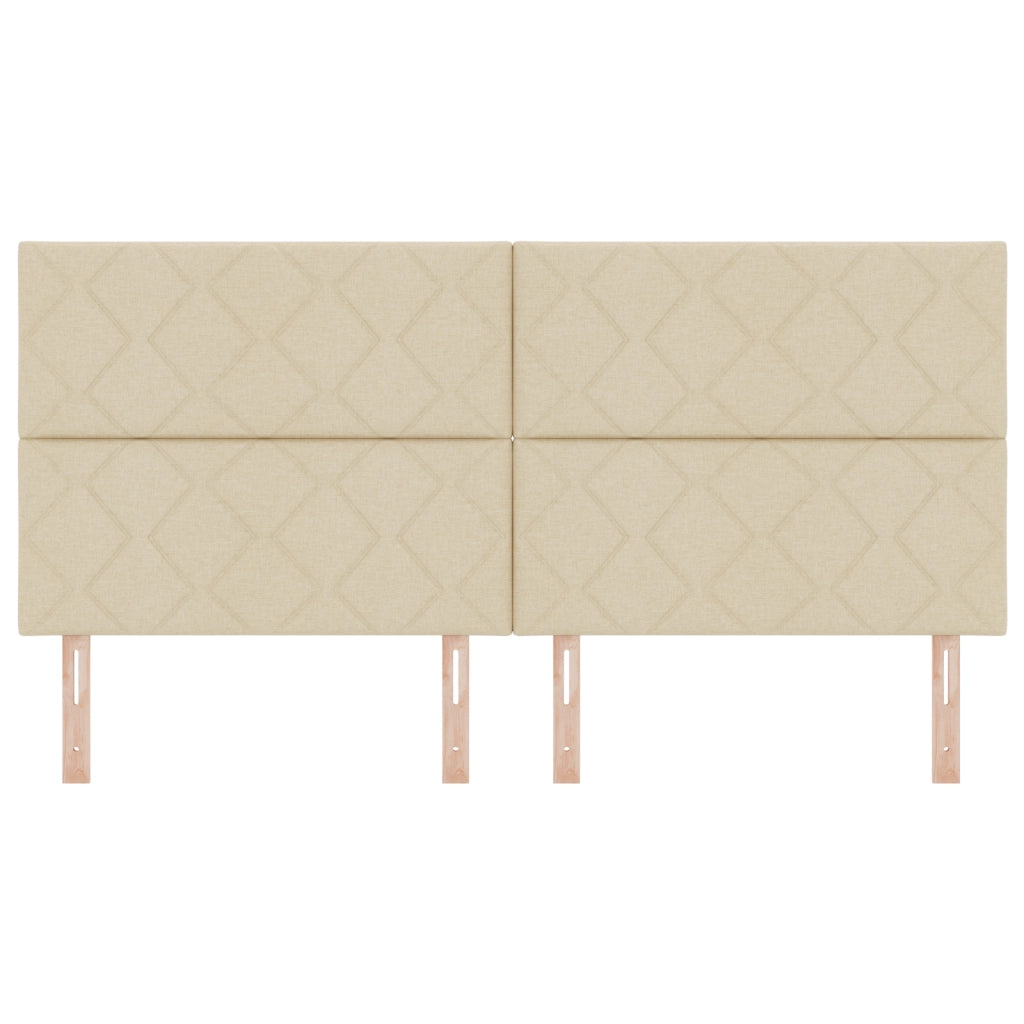 Testiera design a diamante panna 200 cm tessuto