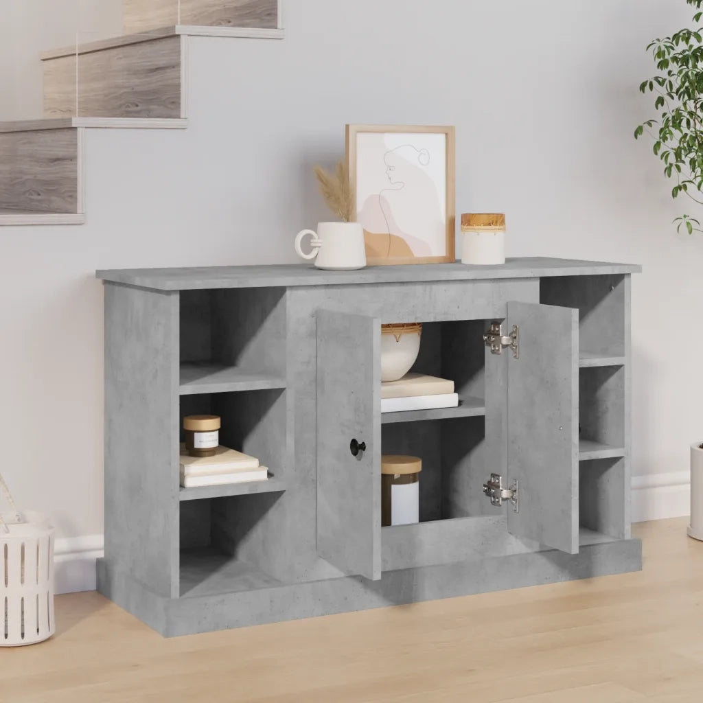 Credenza | Madia | Buffet da pranzo | Armadio da pranzo Grigio Cemento 100x35,5x60 cm in Legno Multistrato