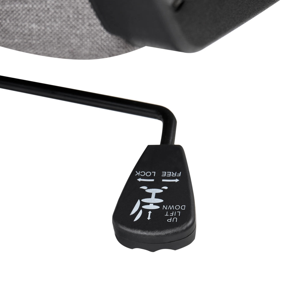 Sedia da ufficio ergonomica in tessuto con braccioli regolabili di colore grigio chiaro poltrona gaming stile moderno