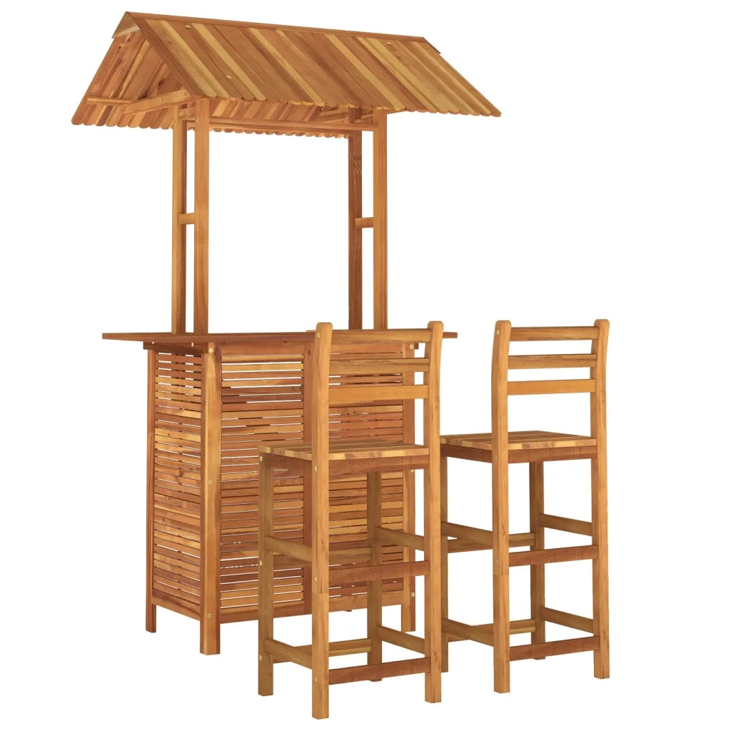 Set da Bar per Giardino 3 pz in Legno Massello di Acacia 3116004