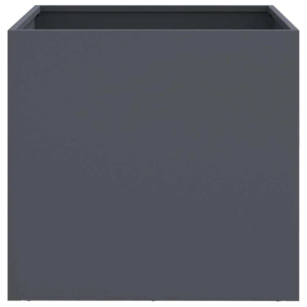 Fioriera rialzata per piante fiori giardino terrazze set da 2 49 x 47 x 46 cm acciaio antracite 02_0038984