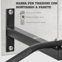 Barra Trazioni a Muro con Struttura in Acciaio 116x43x20 cm