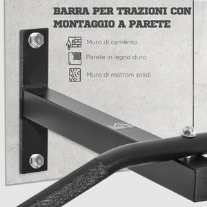 Barra Trazioni a Muro con Struttura in Acciaio 116x43x20 cm