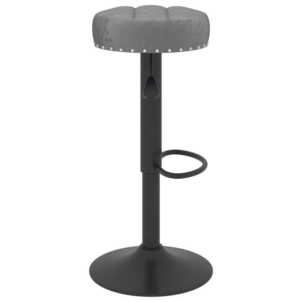 Sedie da Bar 2 pz Grigio Scuro in Velluto 332996