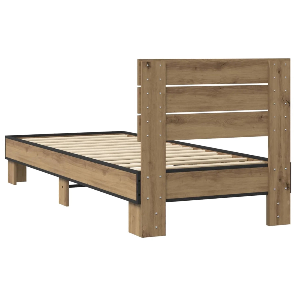 Struttura letto con testata Rovere Artigianale 80 x 200 cm 8009094