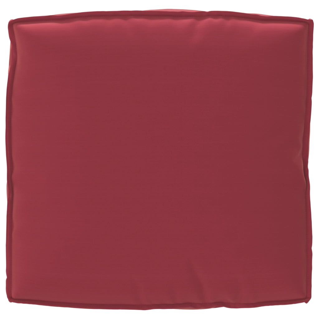 Set di Cuscini per Pallet in 2 Pezzi Rosso Bordeaux in Tessuto Oxford