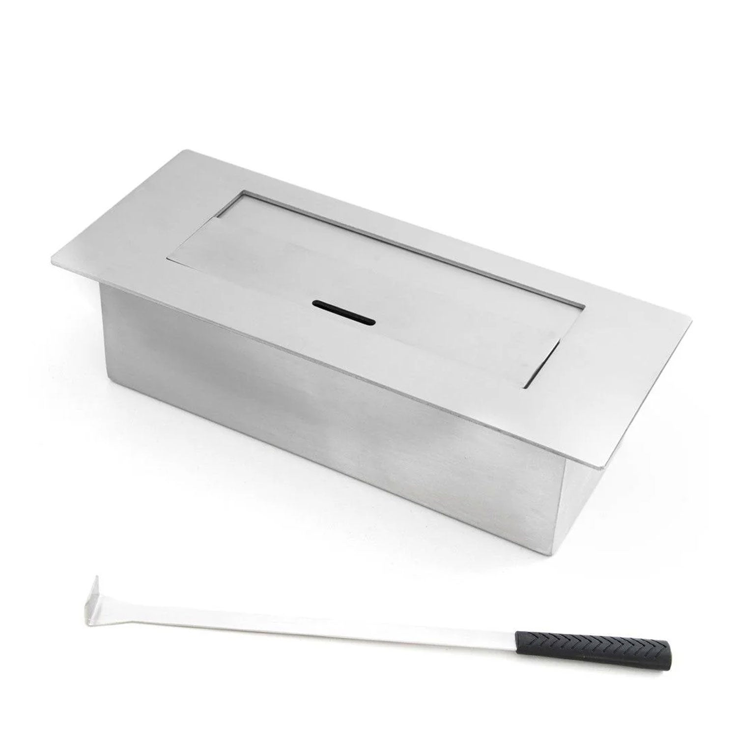 Cambridge - Camino a bioetanolo da terra in legno 110x37xH102 cm, colore nero