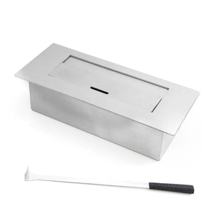 Cambridge - Camino a bioetanolo da terra in legno 110x37xH102 cm, colore nero