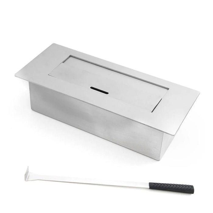 Cambridge - Camino a bioetanolo da terra in legno 110x37xH102 cm, colore nero