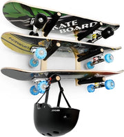 Trifecta Opacchiatore per skateboard e longboard, supporto per parete, organizzatore per casa e garage