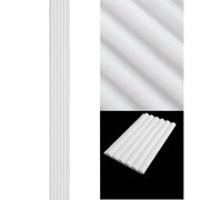 Trade Shop - Pannello Decorativo 3d In Ps Bianco Effetto Doghe 12x120x2900mm Parete -