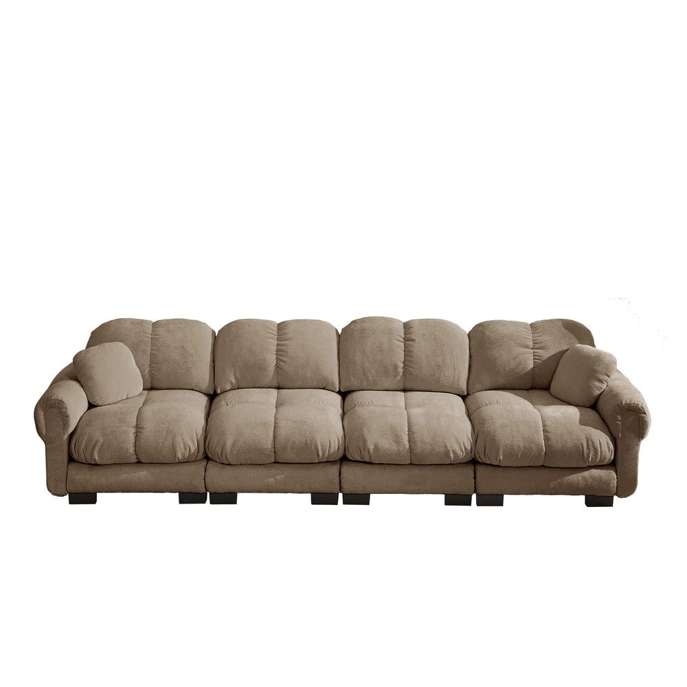 Poltrona relax imbottita ¨C Minimal ¨C marrone tessuto con braccioli schienale ergonomico