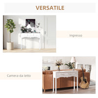 Consolle da Ingresso con 3 Cassetti 100x32x85 cm Bianco