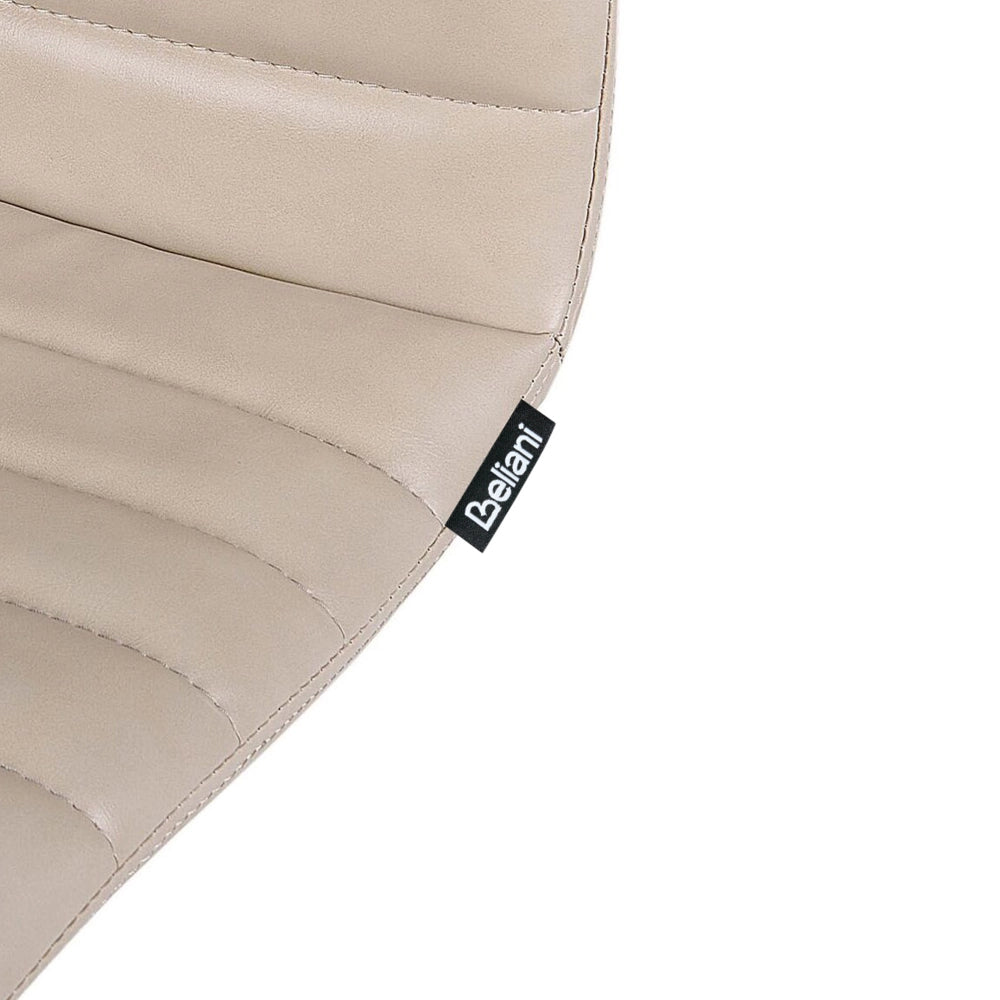 Set di 2 sgabelli da bar girevoli ad altezza regolabile in ecopelle beige chiaro Girevole Regolabile in Altezza