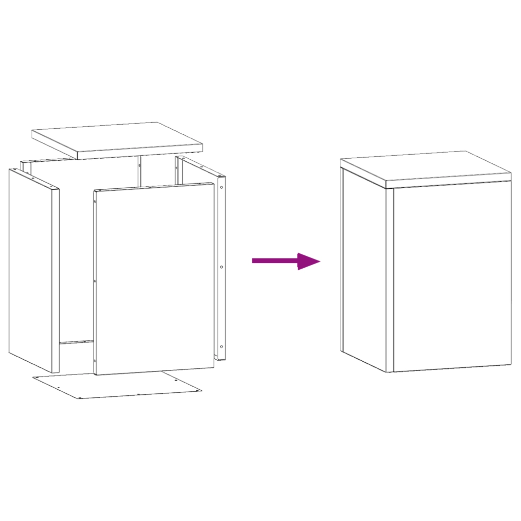 Supporti per Piante da Esterno Pilastro 2 pcs 24x24x35 cm Acciaio Inossidabile