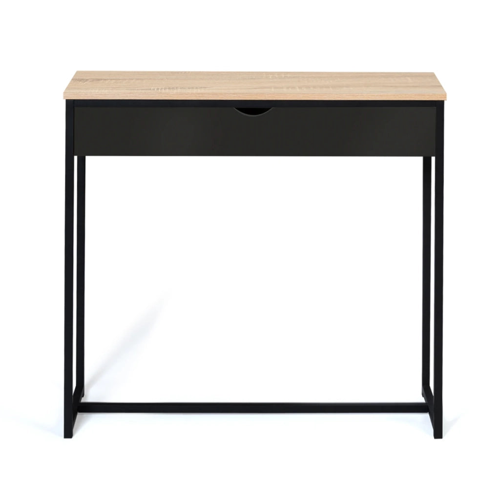 IDMarket - Consolle 1 cassetto nero BOSTON design industriale
