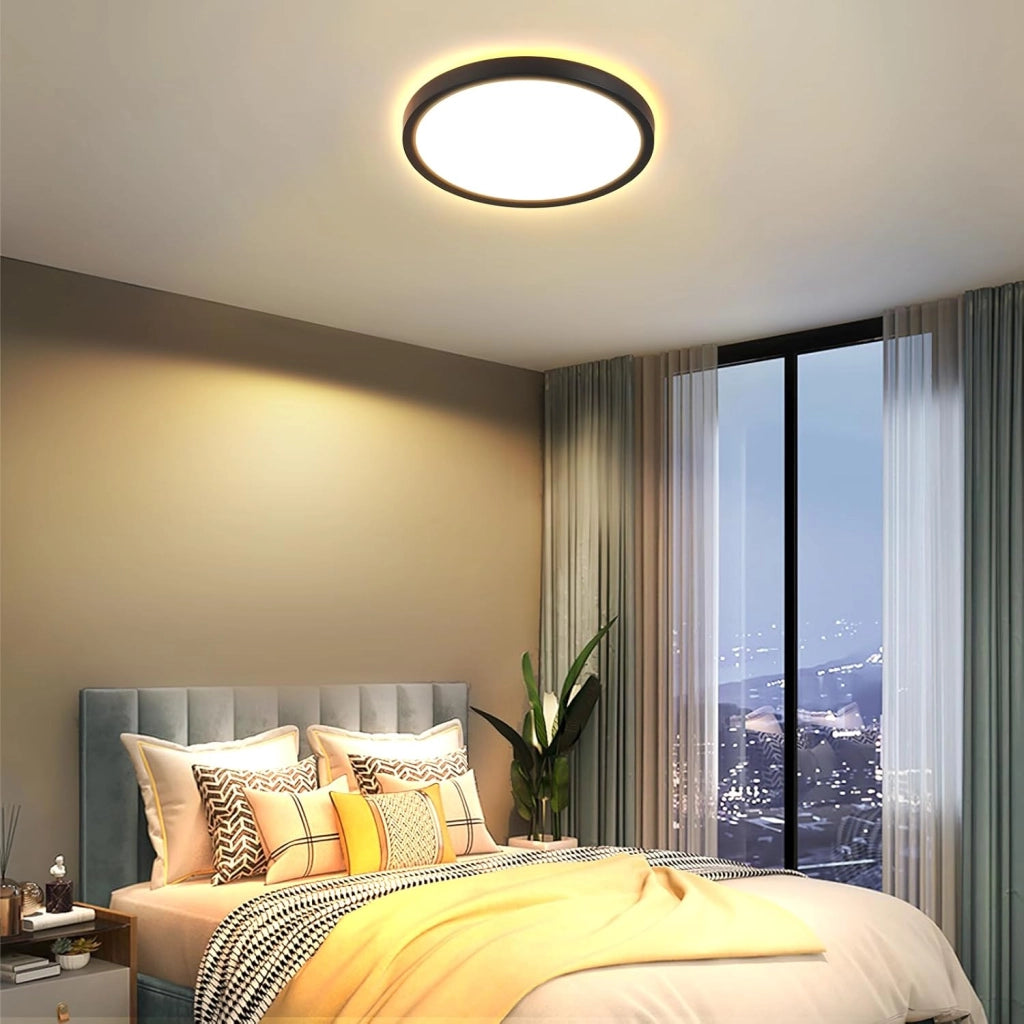 ZMH Lampada da soffitto plafoniera LED minimalista 22 cm 18W dimmer per soggiorno cucina