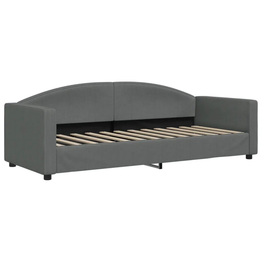 Divano Letto Estraibile Cassetti-Sofa Letto-Daybed Grigio Scuro 80x200cm Tessuto 505681