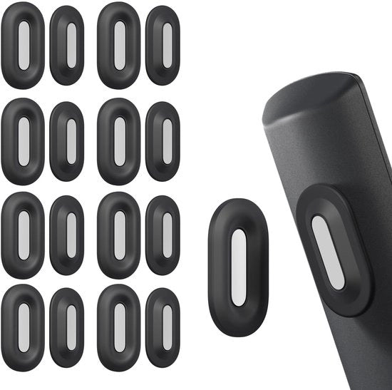 Otturatore universale magnetico per telecomandi - Adesivo self-levigante - Universale formato - Accessori TV - 8 pezzi - Nero