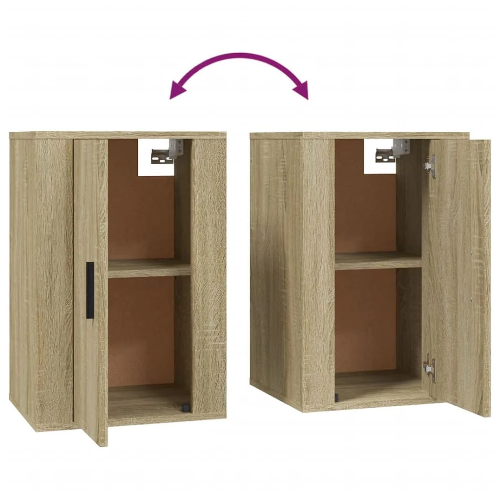 Mobile TV multimediale da parete mensola TV mobile TV sala da pranzo soggiorno camera da letto 2 pezzi rovere Sonoma 40 x 34,5 x 60 cm marrone 02_0028995