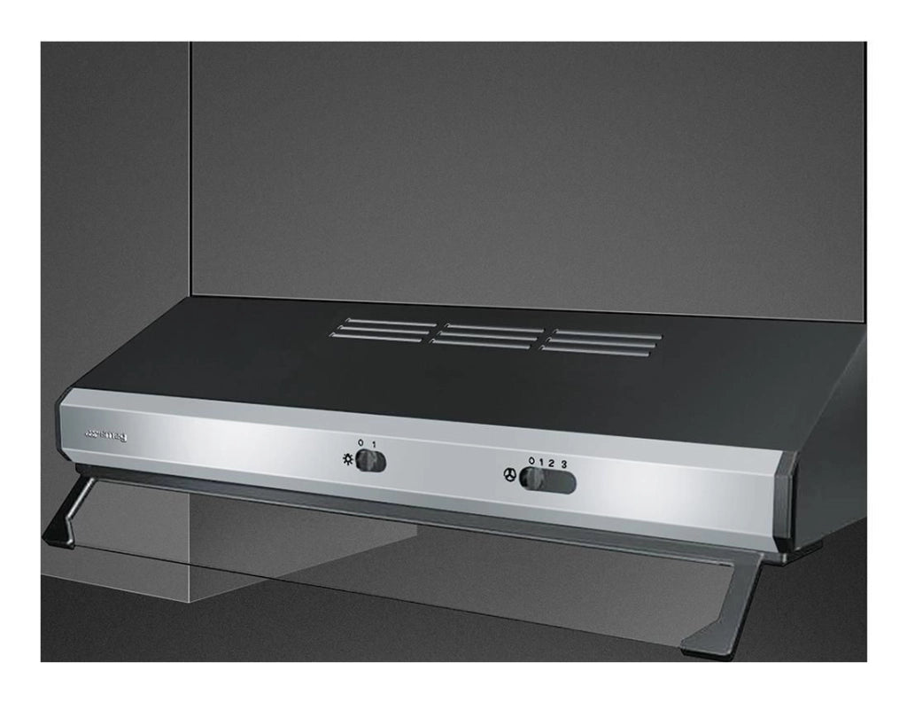 Smeg KSEC61XE3 cappa aspirante Incassato Nero, Acciaio inox 315 m³/h C