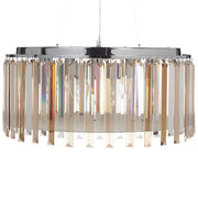 Lampadario in ferro cromato con cristalli di vetro Illuminazione in stile glamour Soggiorno Sala da pranzo