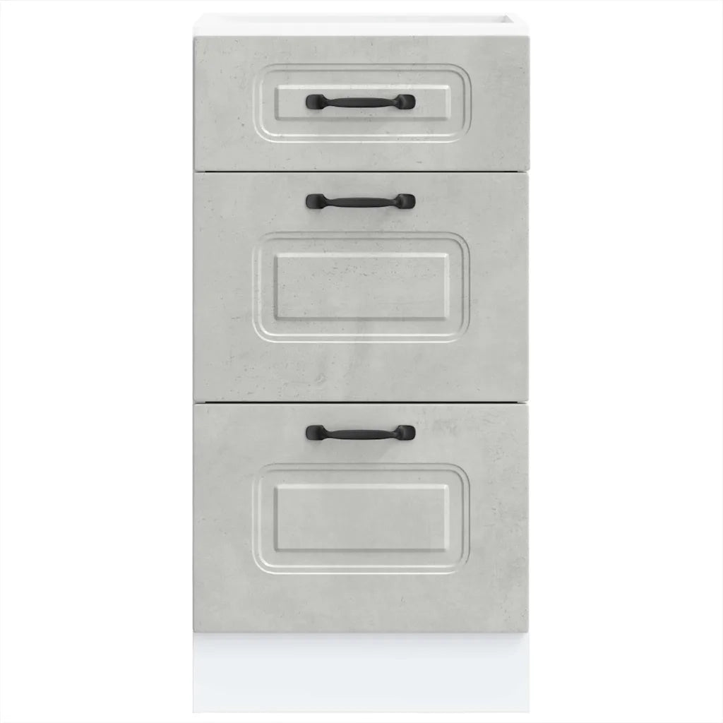 Mobile da cucina Kalmar pratico contenitore dimensioni 40 x 46 x 81,5 cm stile moderno legno composito grigio cemento 02_0050476