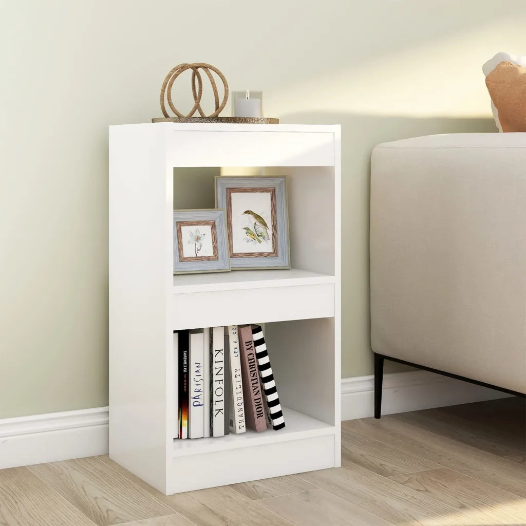 Libreria Divisorio-Scaffale per Libri-Mobile di Stoccaggio Bianco 40x30x72 cm