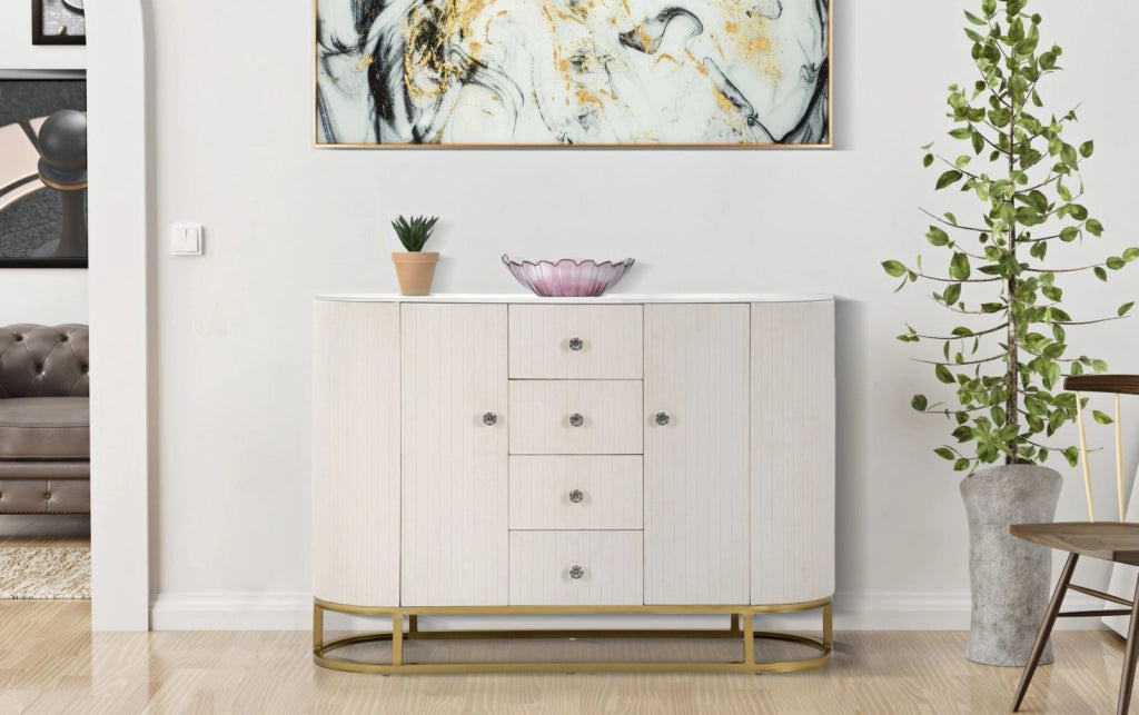 Mobile Montpellier Crema 120x40x85 cm in Ferro Legno