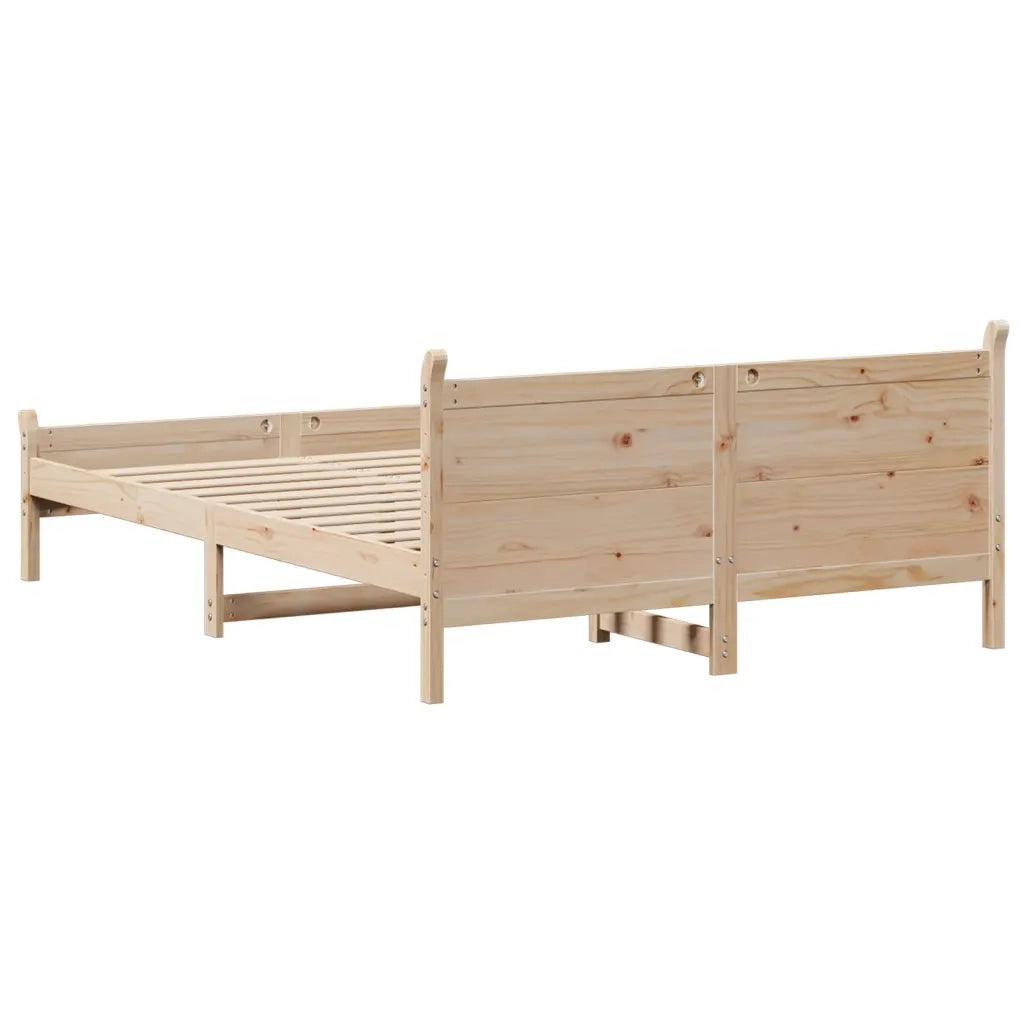 Letto senza Materasso 120x200 cm in Legno Massello di Pino