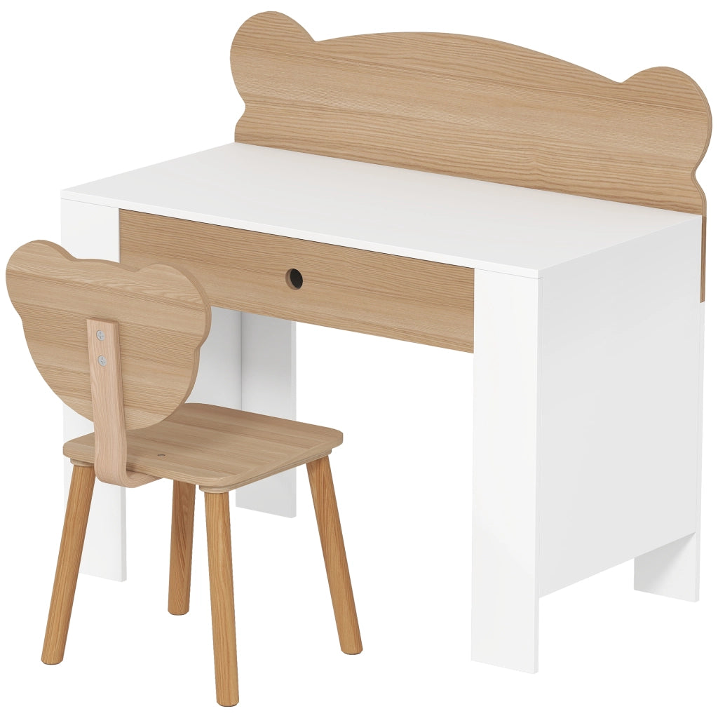 Scrivania per Bambini con Sedia ¨C zephmum ¨C Legno 80x41x74,5 cm