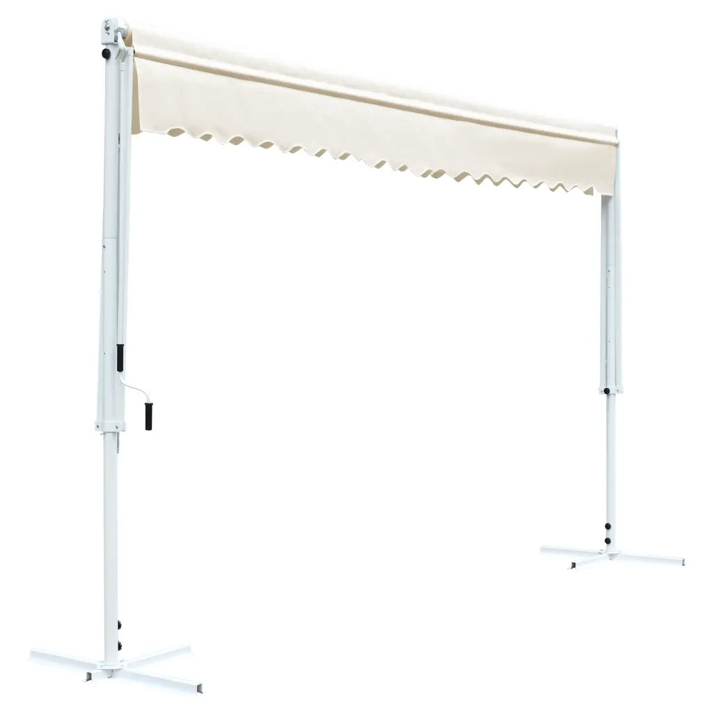 Tenda Parasole con Piedistallo 600x300 cm Crema 145884