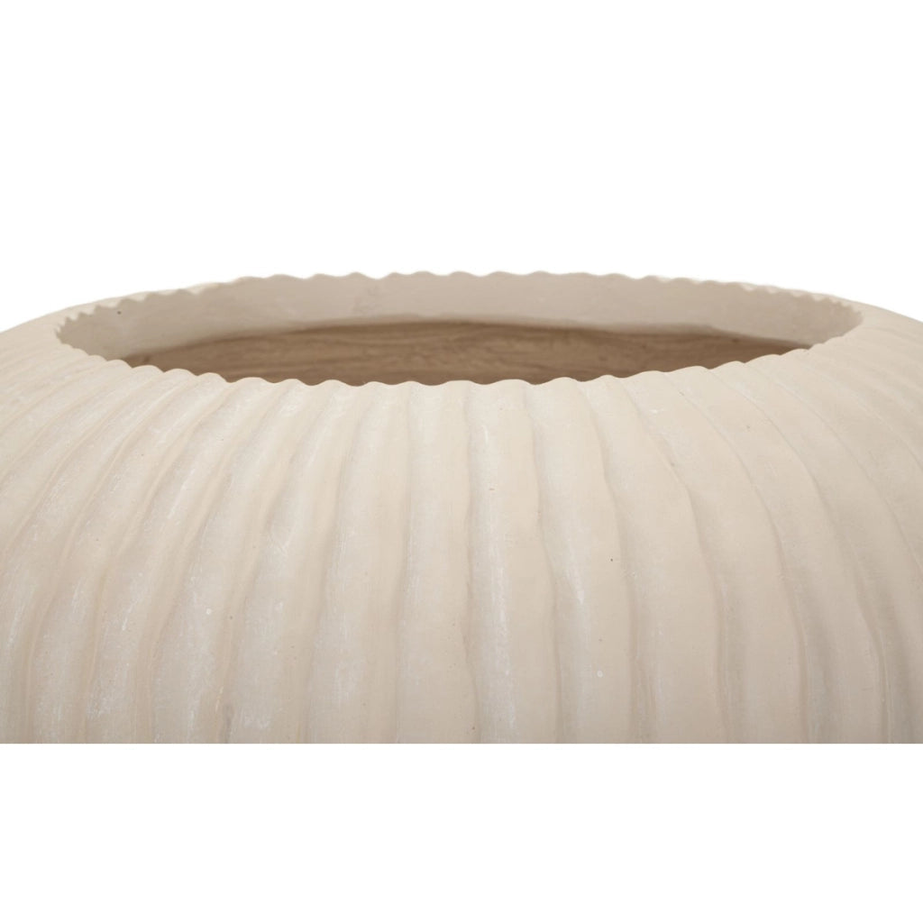 Vaso Decorativo VKH829, Beige, Poliresina, 35x35x18 cm