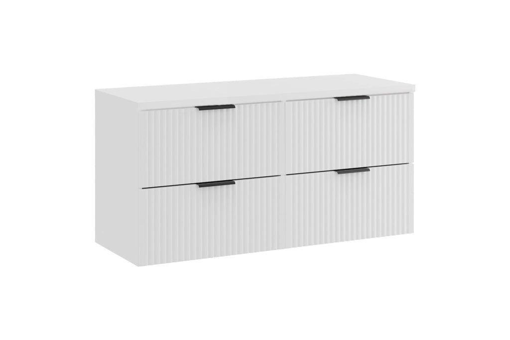 Set mobili bagno 120 cm con piano Adel White 120 x 1401 x 46 cm