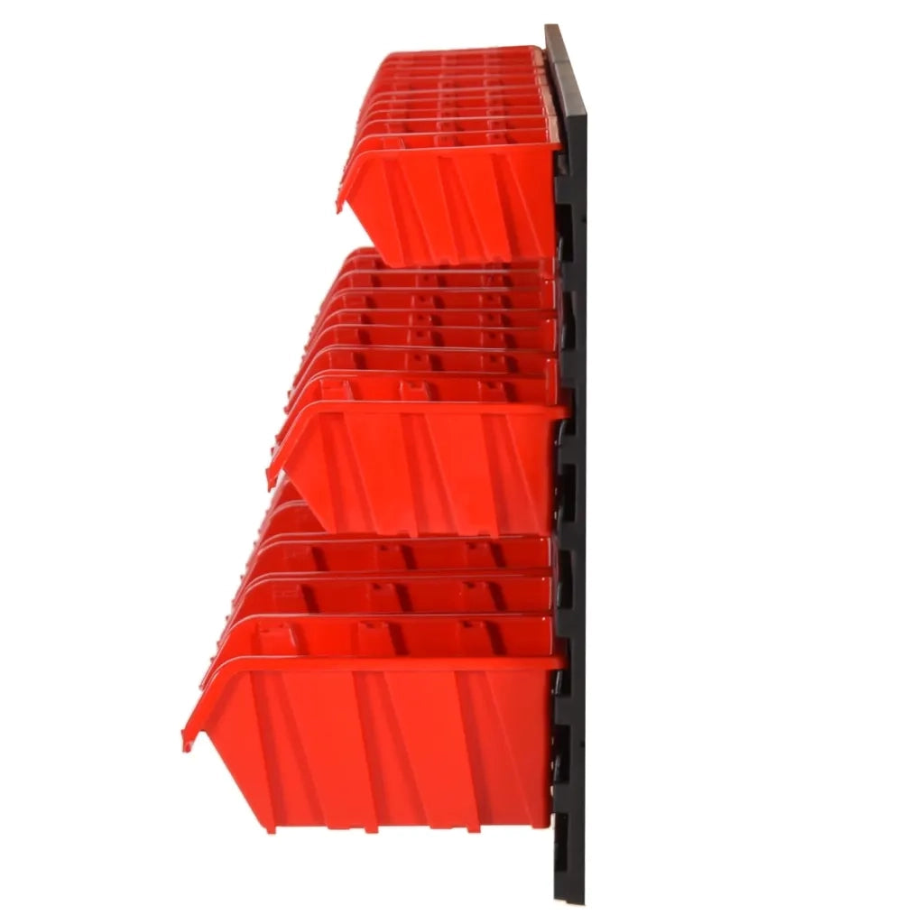 Set da Officina 26 pz Rosso e Nero 77x39 cm in Polipropilene CFW1140537