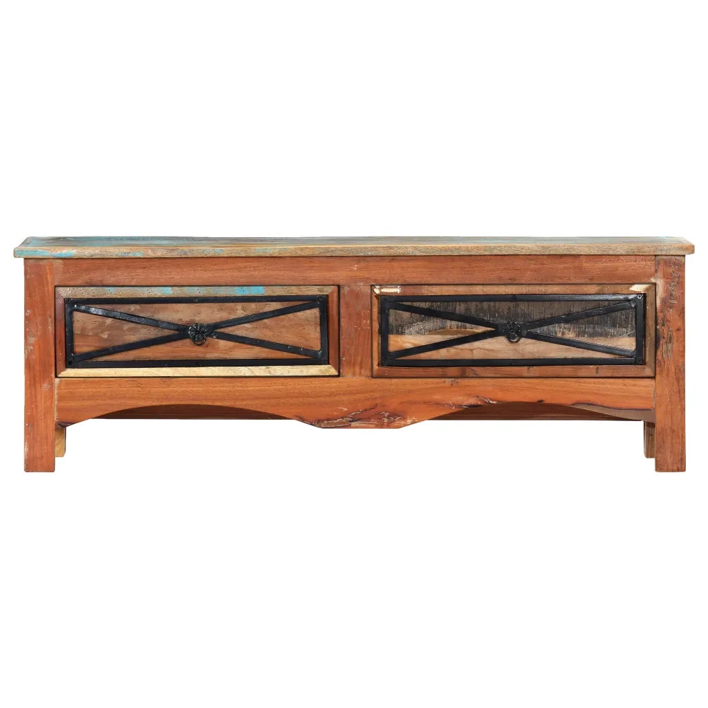Mobile Porta TV 120x30x40 cm in Legno Massello di Recupero cod mxl 54930