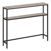 Consolle per ingresso tavolino sottile a 2 ripiani 20 x 120 x 80 cm tavolino laterale con 2 ripiani per soggiorno o camera da letto grigio 12_0005226