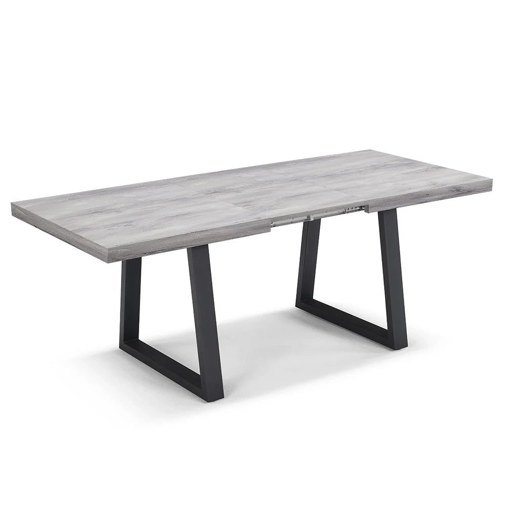Tavolo da pranzo allungabile Cemento 145x85 MADE IN ITALY modello GOYA fino a 195 CM per sala da pranzo, cucina e soggiorno, design moderno con top in melaminico