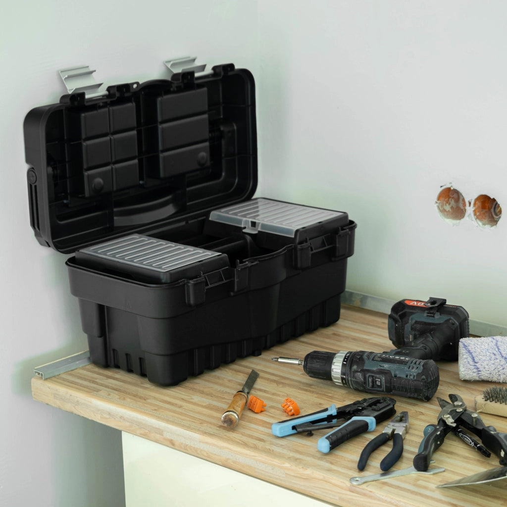 Cassetta degli attrezzi KADAX, sistema di organizzazione utensili professionale per officina.