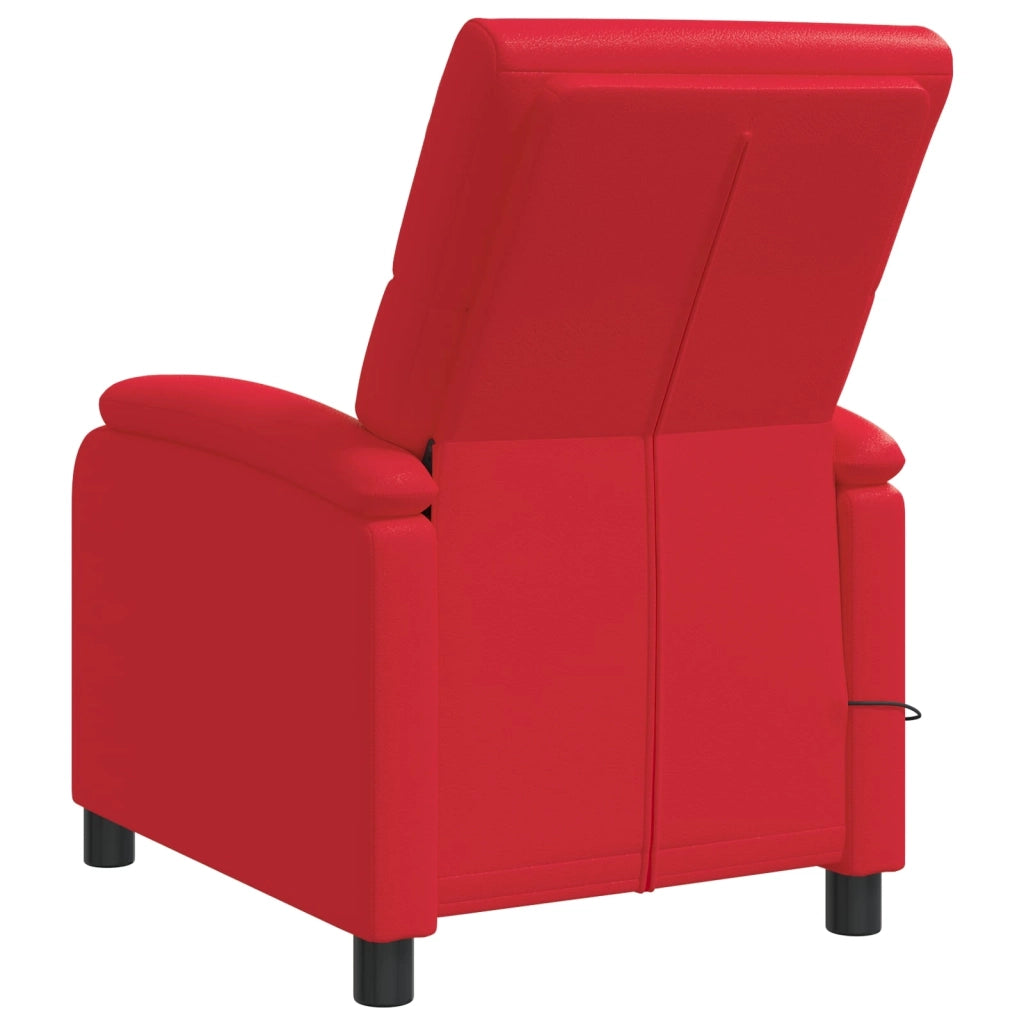 Divano Sedia-Poltrona Massaggiante Rosso Similpelle 739196
