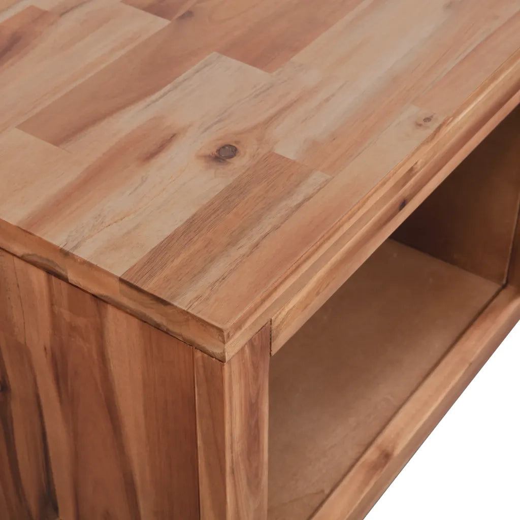 Tavolino da Salotto in Legno Massello d'Acacia 90x50x37,5 cm 246043