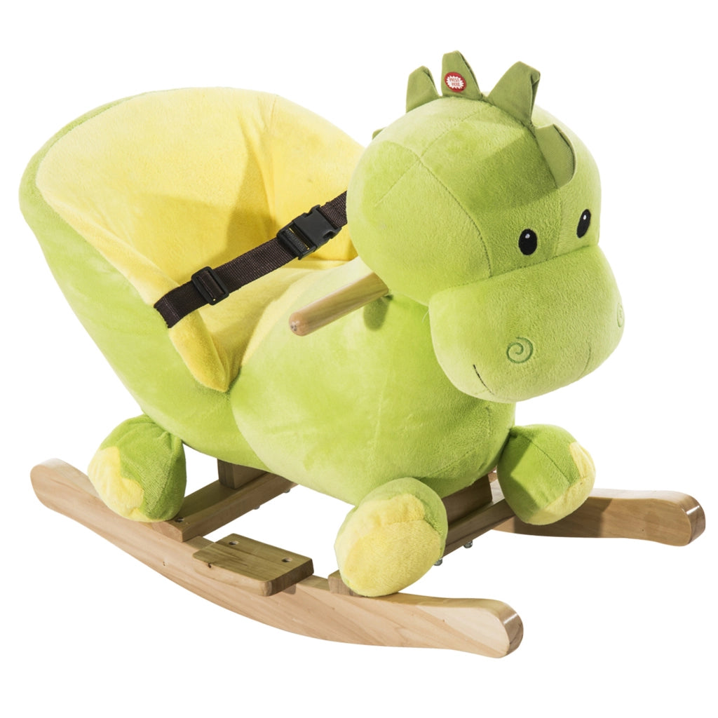 Dinosauro a Dondolo per Bambini ¨C zephmum ¨C Verde 60x33x45 cm con Sicurezza