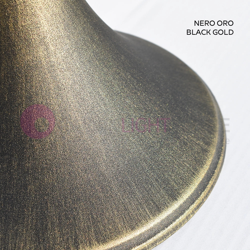 DIONE NERO  Lanterna a Parete in Alluminio Lampada per Esterno Classica COLORE STRUTTURA: NERO-ORO