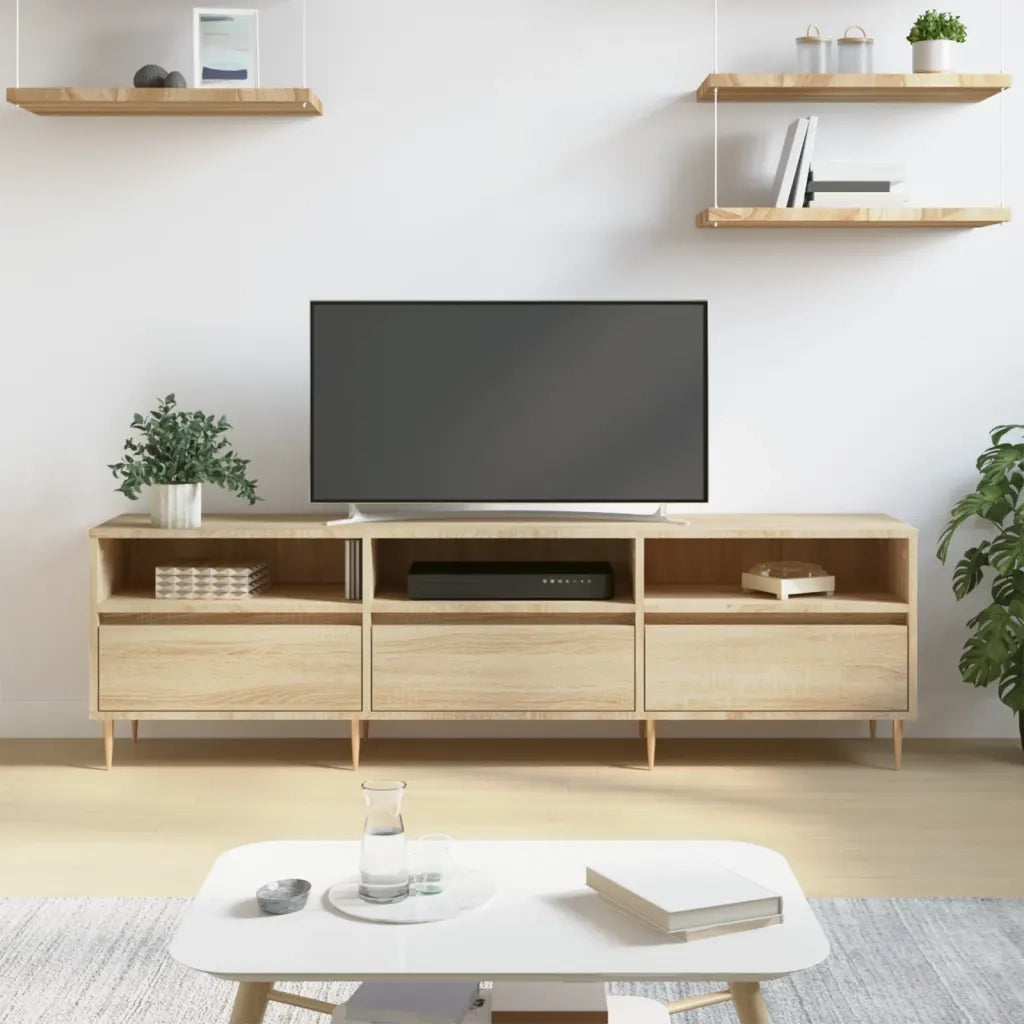Mobile Porta TV-Mobile per TV-Credenza TV Rovere Sonoma 150x30x44,5 cm Legno Multistrato 655535
