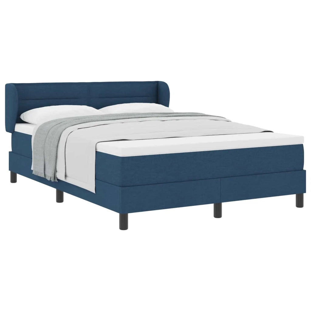 Letto a molle con materasso Blu 160 x 200 cm Tessuto 3339974