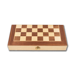 Scacchiera Pieghevole Salvaspazio in Legno 29x29 cm Deluxe per Appassionati