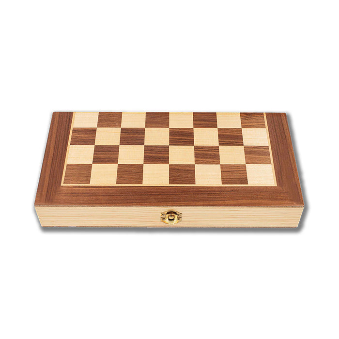 Scacchiera Pieghevole Salvaspazio in Legno 29x29 cm Deluxe per Appassionati