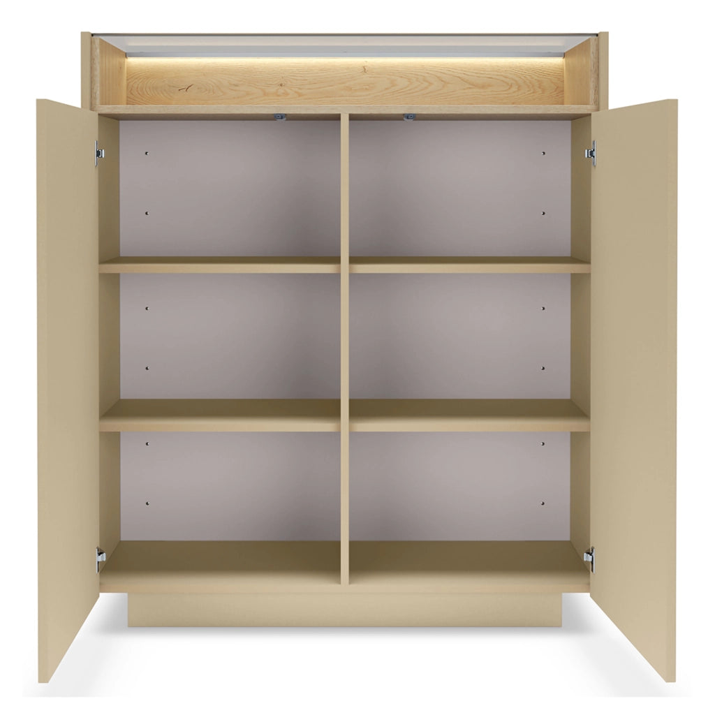 Madia Halane, Credenza 4 Ripiani, 103x40x119h cm Beige