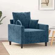Divano Sedia-Poltrona Blu 60 cm Velluto 255603
